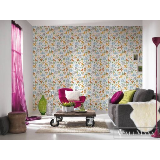 AS CREATION Little Love 38115-2 kék szafari-s tapéta