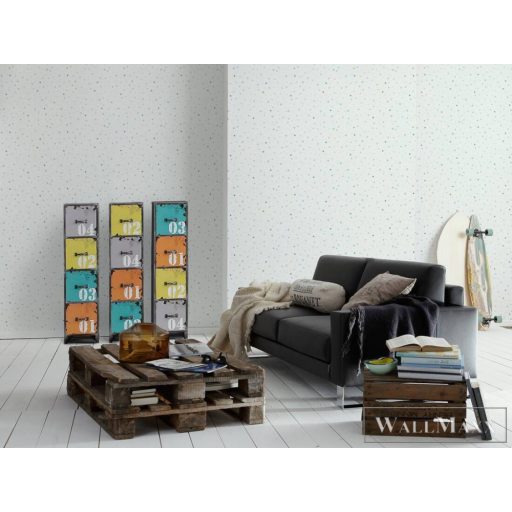 AS CREATION Little Love 38116-1 kék pöttyös tapéta