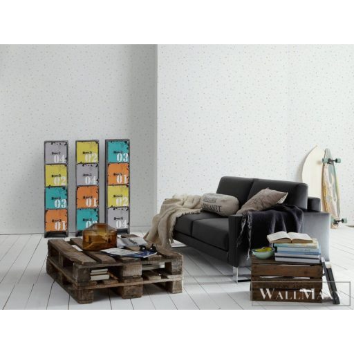 AS CREATION Little Love 38116-2 kék pöttyös tapéta