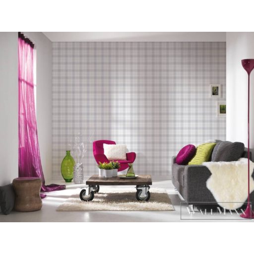 AS CREATION Little Love 38122-1 bézs kockás tapéta