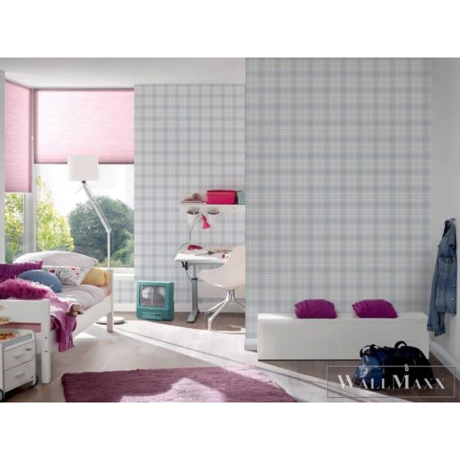 AS CREATION Little Love 38122-3 kék kockás tapéta