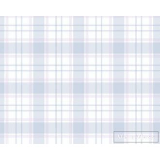 AS CREATION Little Love 38122-4 kék kockás tapéta