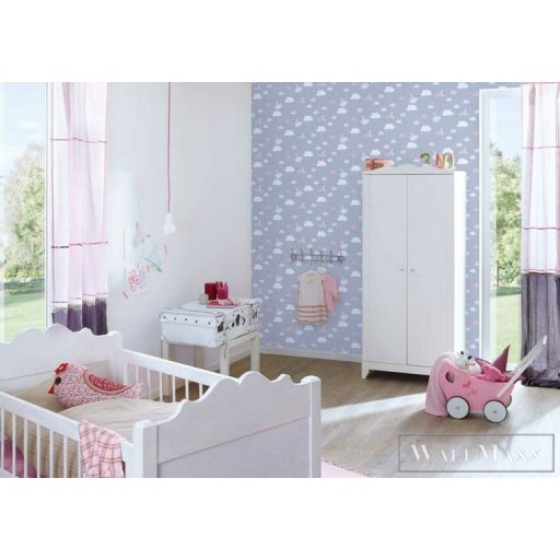 AS CREATION Little Love 38125-1 színes bárányfelhő-s tapéta