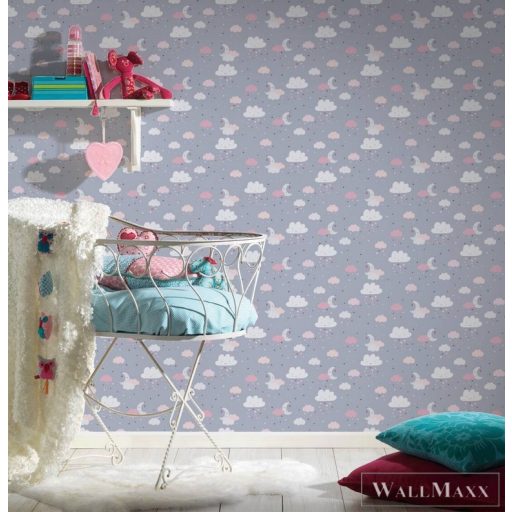 AS CREATION Little Love 38125-1 színes bárányfelhő-s tapéta