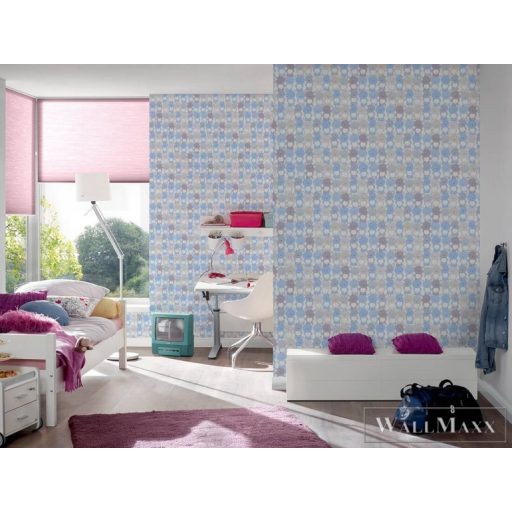 AS CREATION Little Love 38129-1 kék pandá-s tapéta