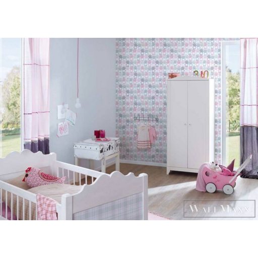 AS CREATION Little Love 38129-2 rózsaszín pandá-s tapéta