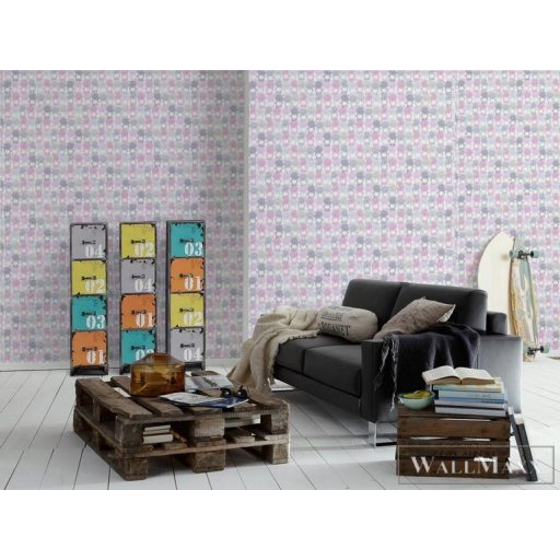 AS CREATION Little Love 38129-2 rózsaszín pandá-s tapéta