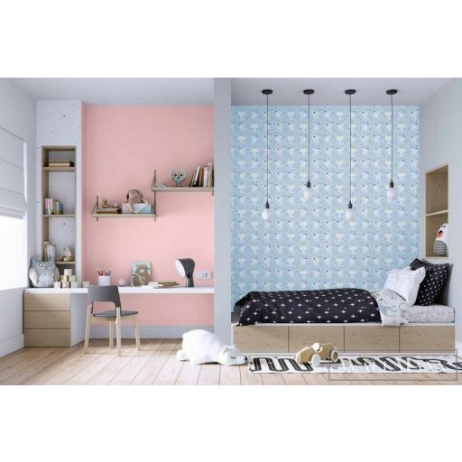 AS CREATION Little Love 38131-1 kék cicá-s tapéta