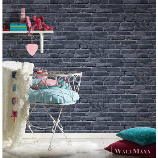 AS CREATION Little Love 38133-1 sötét tégla mintás tapéta