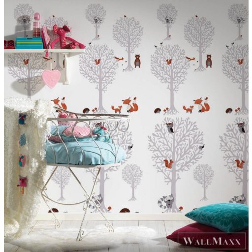 AS CREATION Little Love 38134-1 barna erdő-s tapéta