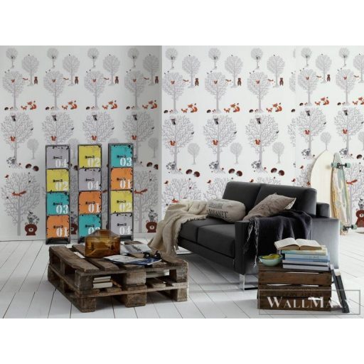 AS CREATION Little Love 38134-1 barna erdő-s tapéta