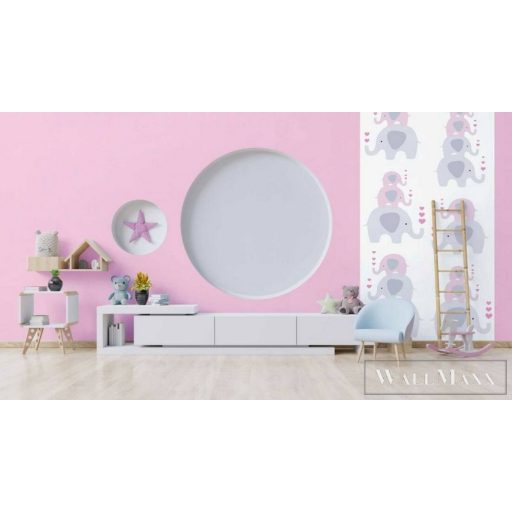 AS CREATION Little Love 38135-2 rózsaszín elefánt-os tapéta
