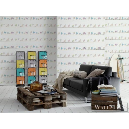 AS CREATION Little Love 38137-1 színes madar-as tapéta