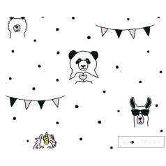 AS CREATION Little Love 38138-1 fehér pandá-s tapéta