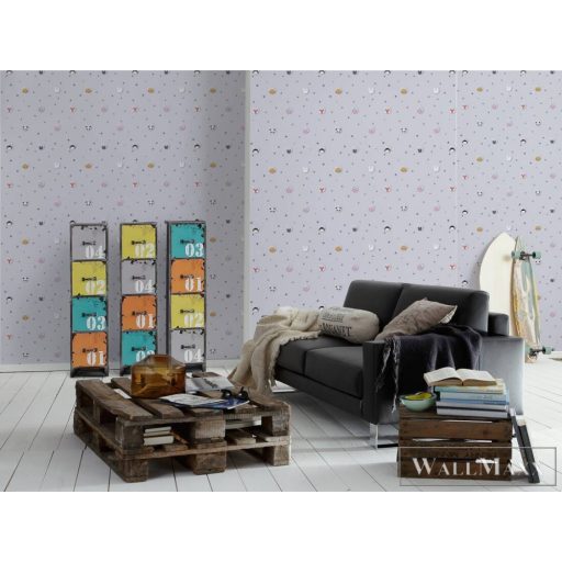 AS CREATION Little Love 38143-1 színes csillag-os tapéta