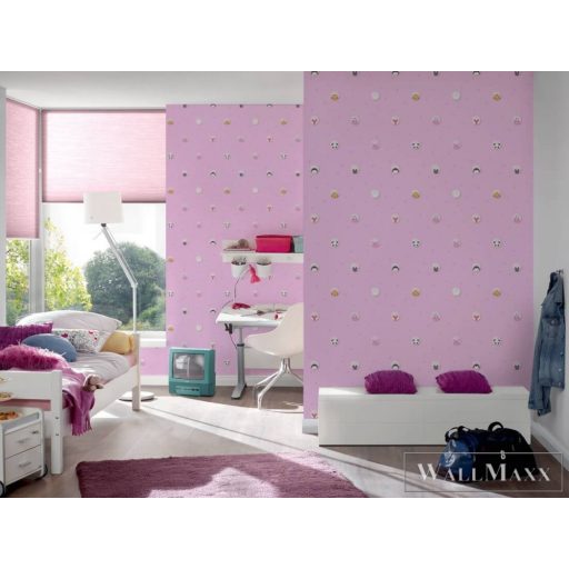 AS CREATION Little Love 38143-2 rózsaszín csillag-os tapéta