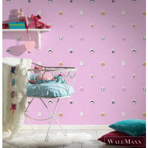 AS CREATION Little Love 38143-2 rózsaszín csillag-os tapéta