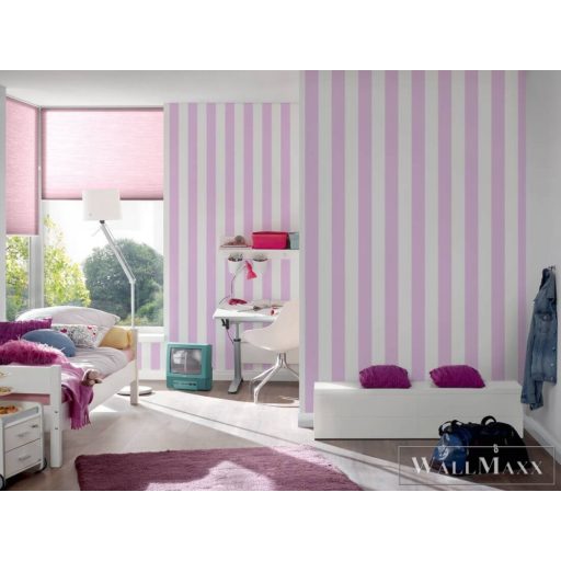 AS CREATION Little Love 38148-1 rózsaszín csíkos tapéta