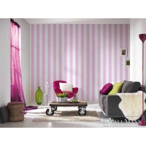 AS CREATION Little Love 38148-1 rózsaszín csíkos tapéta