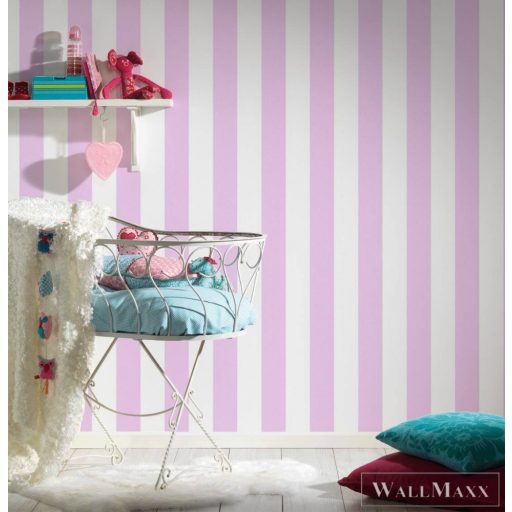 AS CREATION Little Love 38148-1 rózsaszín csíkos tapéta