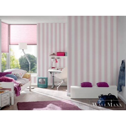 AS CREATION Little Love 38148-2 rózsaszín csíkos tapéta