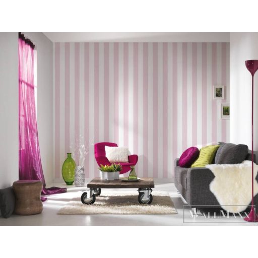 AS CREATION Little Love 38148-2 rózsaszín csíkos tapéta