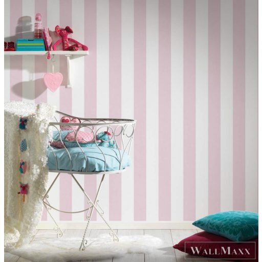 AS CREATION Little Love 38148-2 rózsaszín csíkos tapéta