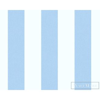 AS CREATION Little Love 38148-5 kék csíkos tapéta