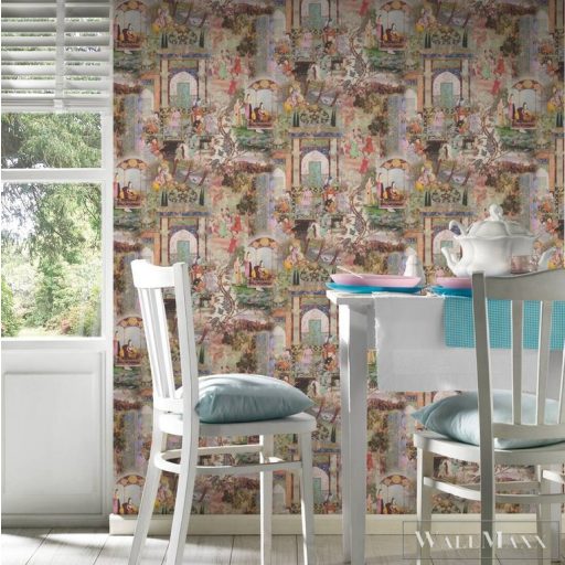 AS CREATION Dream Flowery 38174-1 színes indiai életkép tapéta india motívum falfestmény