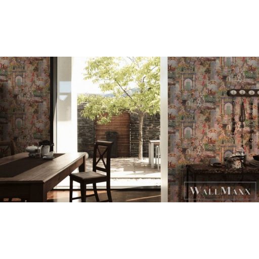 AS CREATION Dream Flowery 38174-1 színes indiai életkép tapéta india motívum falfestmény