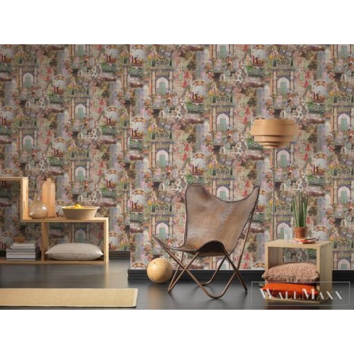 AS CREATION Dream Flowery 38174-1 színes indiai életkép tapéta india motívum falfestmény