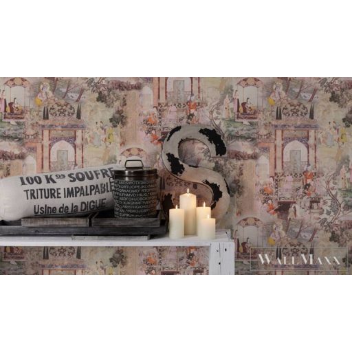 AS CREATION Dream Flowery 38174-2 színes indiai életkép tapéta india motívum falfestmény