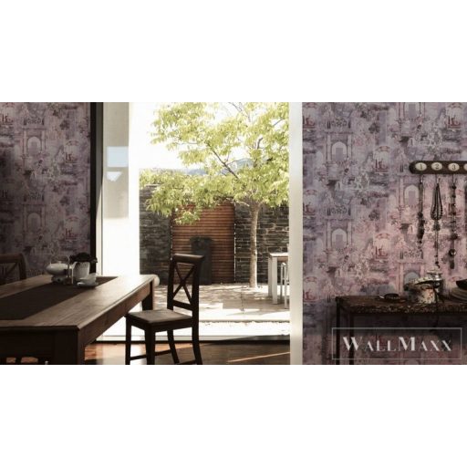 AS CREATION Dream Flowery 38174-4 lila modern színes indiai életkép tapéta india motívum falfestmény