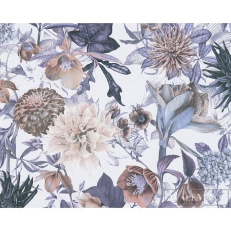 AS CREATION Dream Flowery 38175-1 kék virágos tapéta