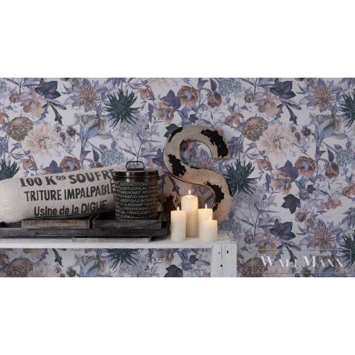 AS CREATION Dream Flowery 38175-1 kék virágos tapéta