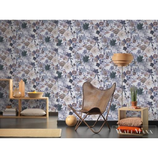 AS CREATION Dream Flowery 38175-1 kék virágos tapéta