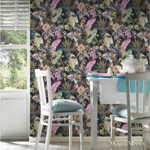 AS CREATION Dream Flowery 38176-1 afrika motívumos tapéta dzsungel zebra papagáj halak