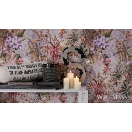 AS CREATION Dream Flowery 38177-3 lila virágos tapéta