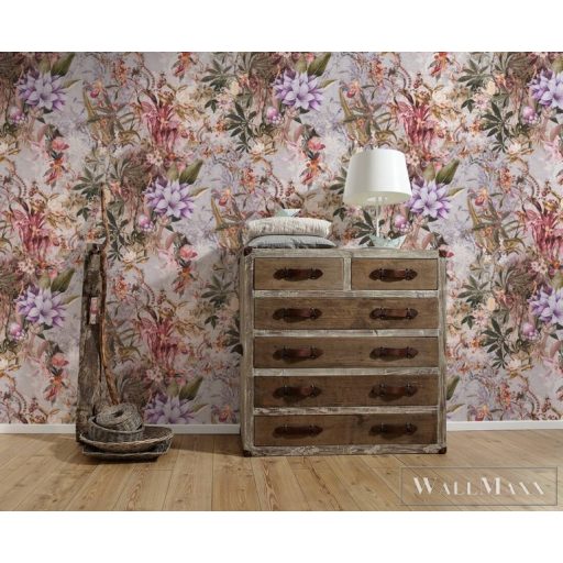 AS CREATION Dream Flowery 38177-3 lila virágos tapéta