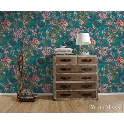 AS CREATION Dream Flowery 38178-3 kék virágos tapéta