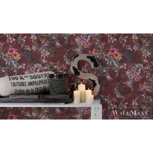 AS CREATION Dream Flowery 38178-5 piros virágos tapéta