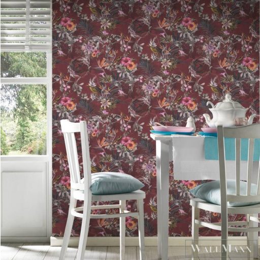 AS CREATION Dream Flowery 38178-5 piros virágos tapéta