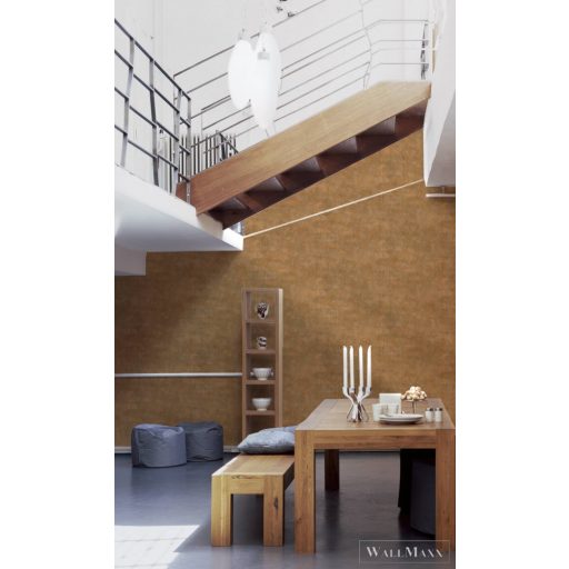 AS Creation Titanium 3 38199-4 fémhatású, narancssárga, sárga Fém-hatású Uni tapéta