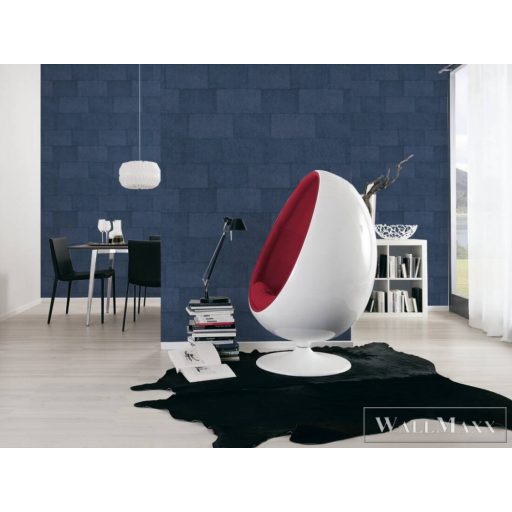 AS Creation Titanium 3 38201-5 kék Fém-hatású Modern tapéta