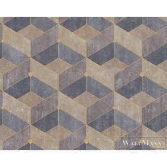   AS Creation Titanium 3 38202-2 fekete, barna, sárga Tér-hatású 3D-mintás Grafikus tapéta