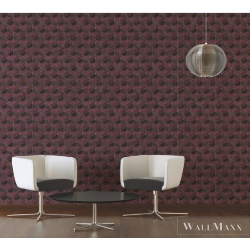 AS Creation Titanium 3 38202-5 piros Tér-hatású 3D-mintás Grafikus tapéta