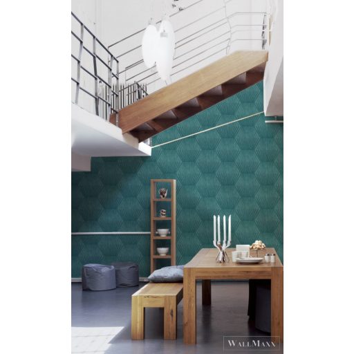 AS Creation Titanium 3 38204-1 zöld Tér-hatású 3D-mintás Grafikus tapéta