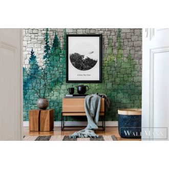   AS CREATION The Wall 38245-1 zöld tégla mintás grafikus digitális panel