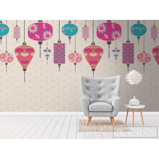 AS CREATION The Wall 38248-1 lila lampion mintás grafikus digitális panel