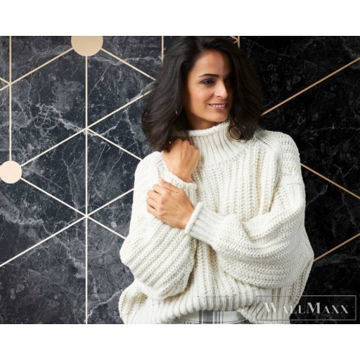 AS CREATION The Wall 38260-1 fekete márvány mintás modern digitális panel